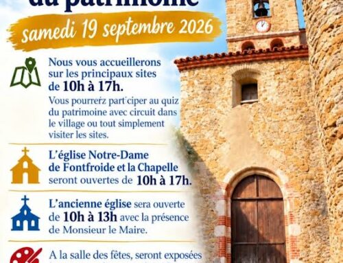 Journée du patrimoine et Exposition d&rsquo;Art le samedi 19 septembre