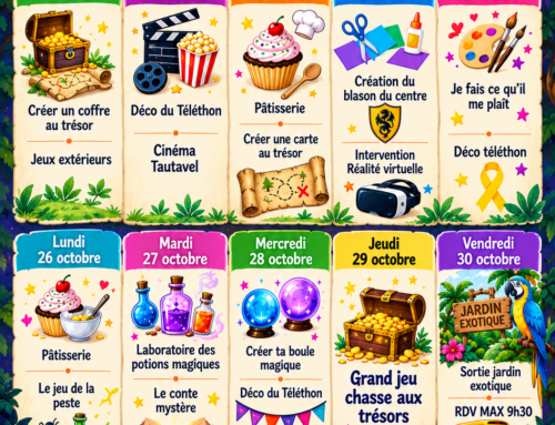 Programme des vacances de Toussaint au Centre de Loisirs